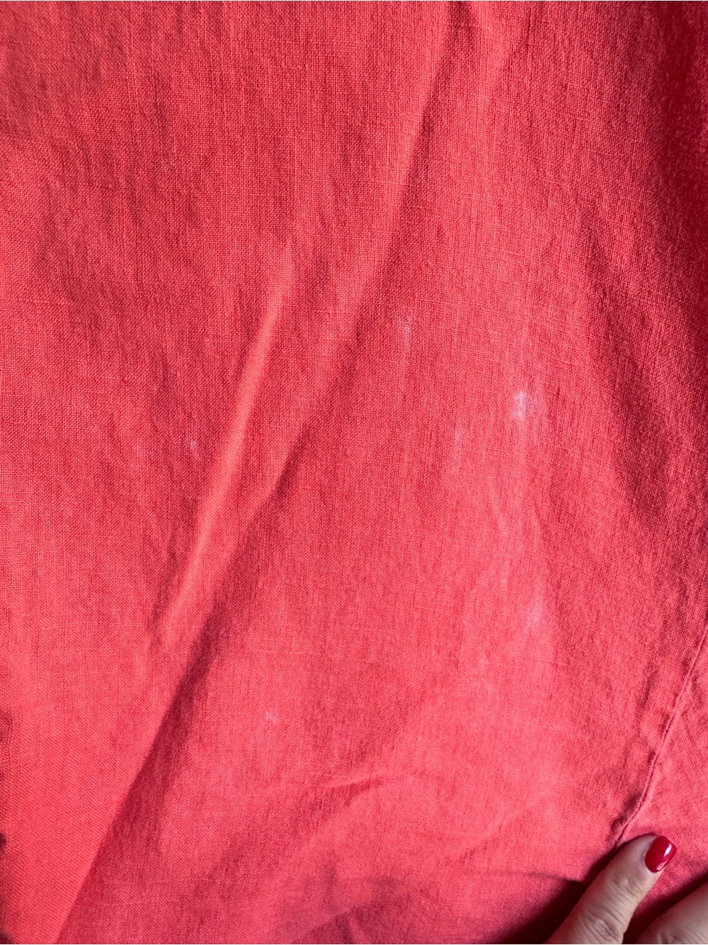 Flax Coral V-Neck Linen Tank Top - Picture 7 of 8